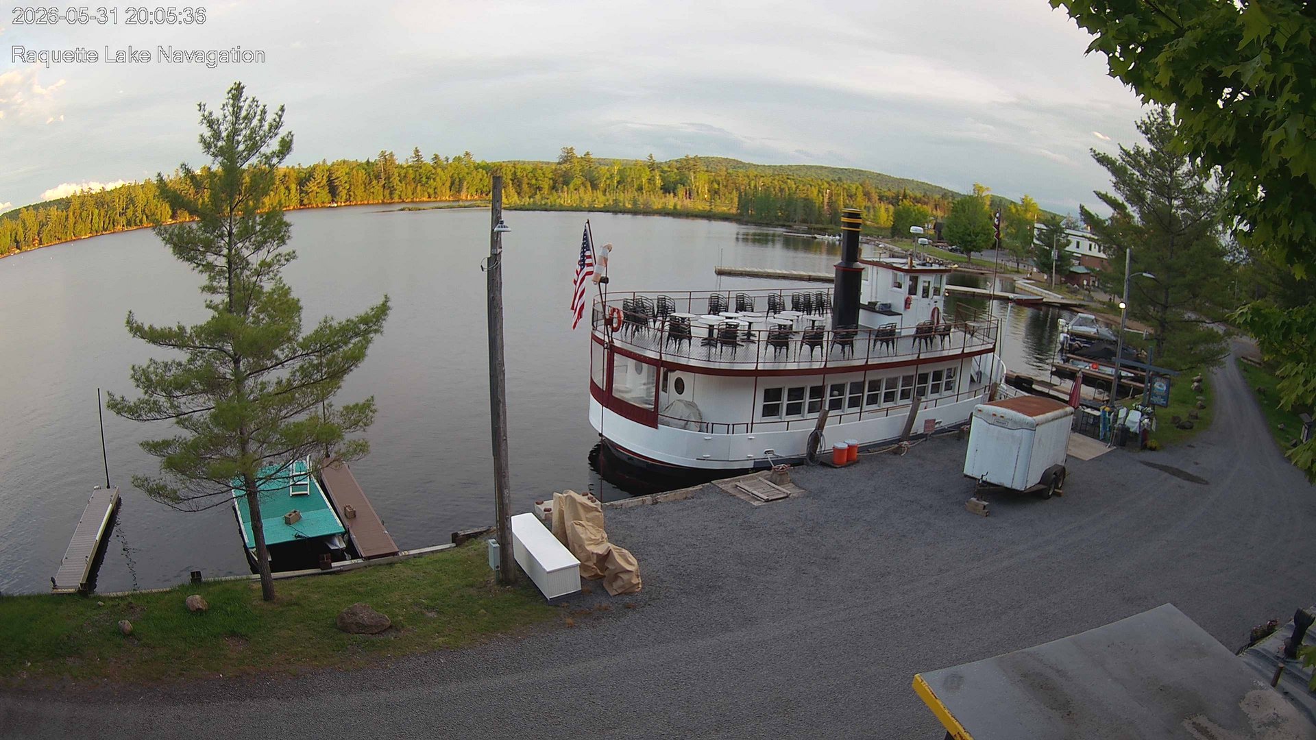 time-lapse frame, Raquette Lake Navigation  webcam