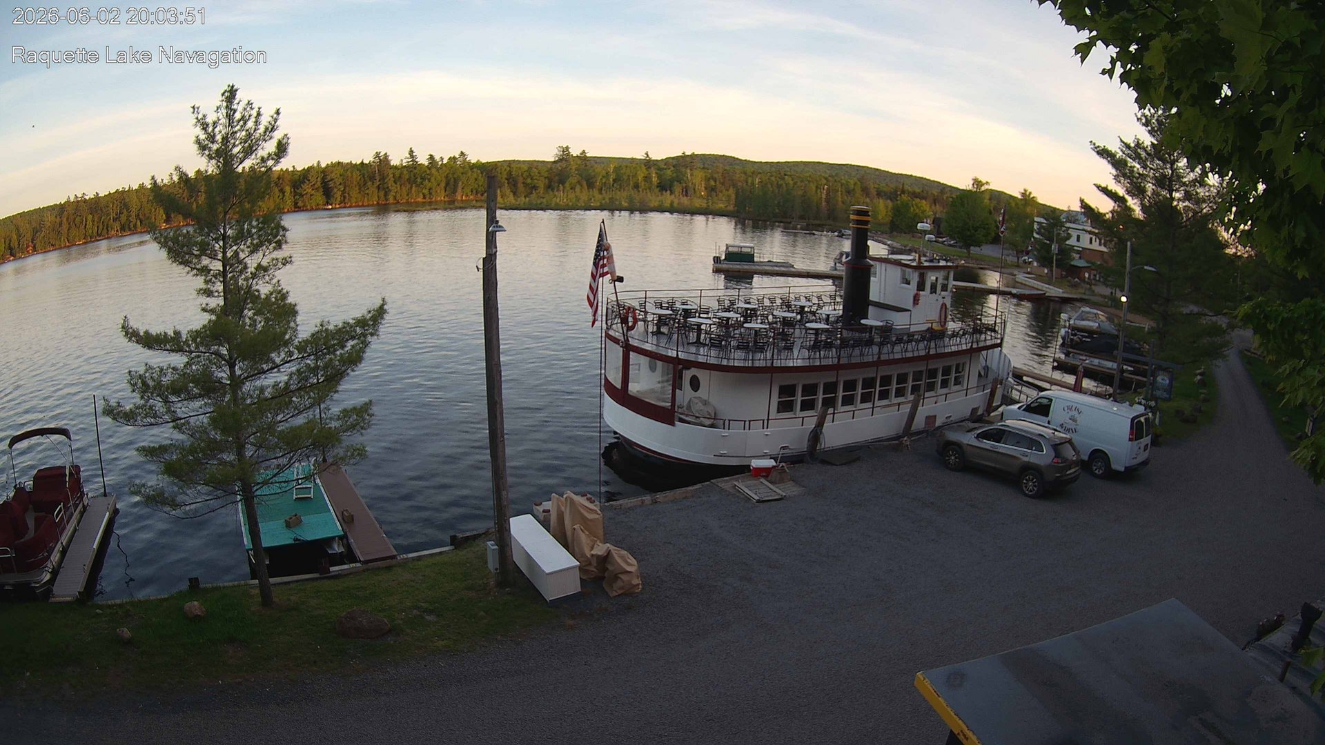 time-lapse frame, Raquette Lake Navigation  webcam