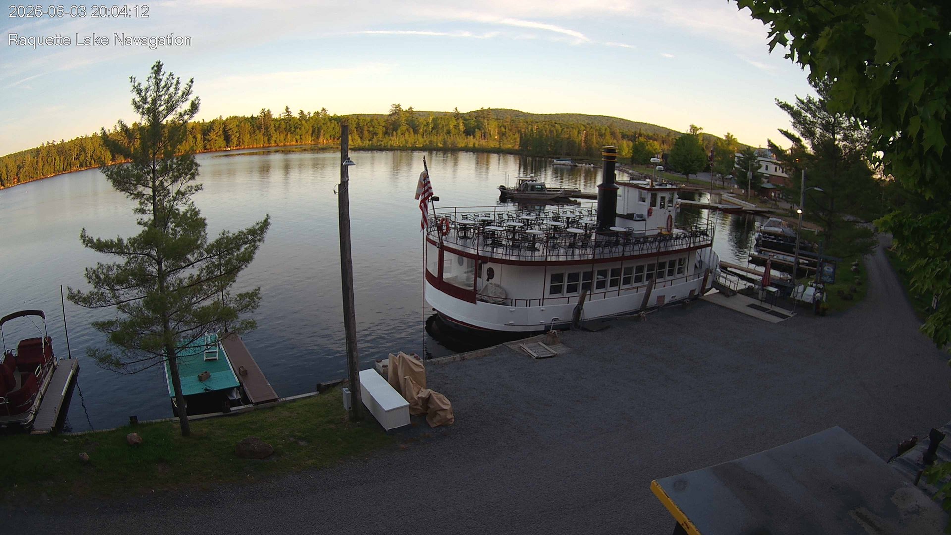 time-lapse frame, Raquette Lake Navigation  webcam