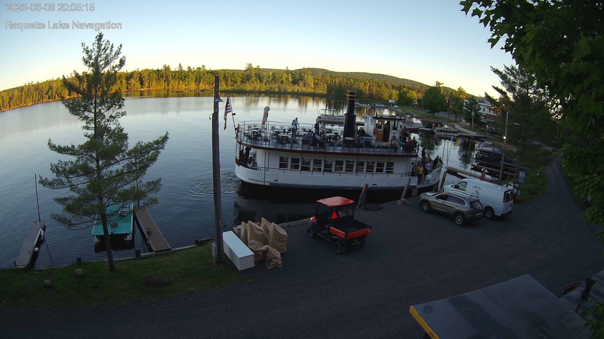 time-lapse frame, Raquette Lake Navigation  webcam