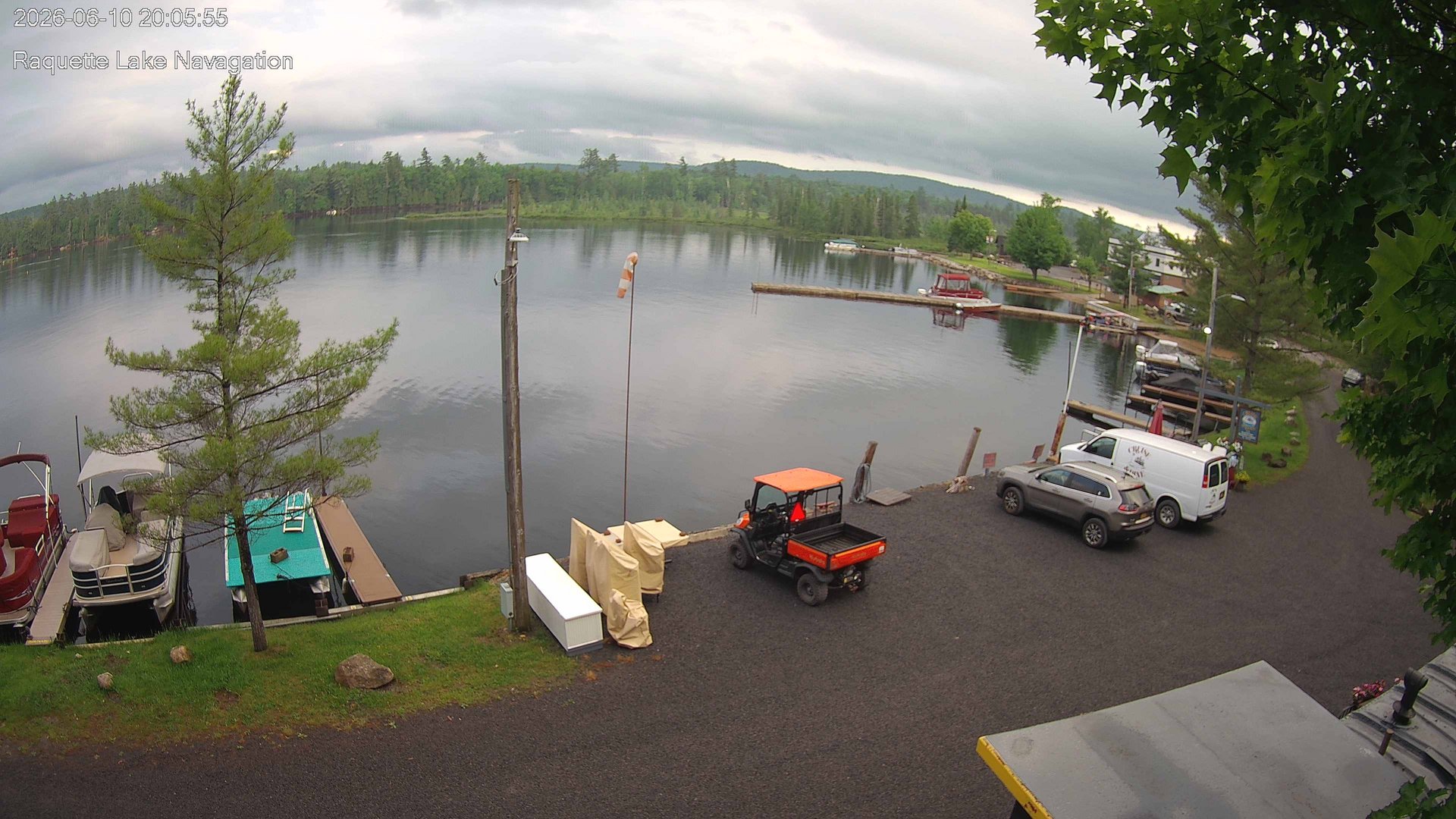 time-lapse frame, Raquette Lake Navigation  webcam