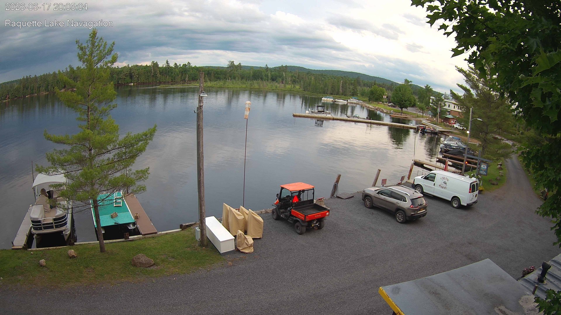 time-lapse frame, Raquette Lake Navigation  webcam