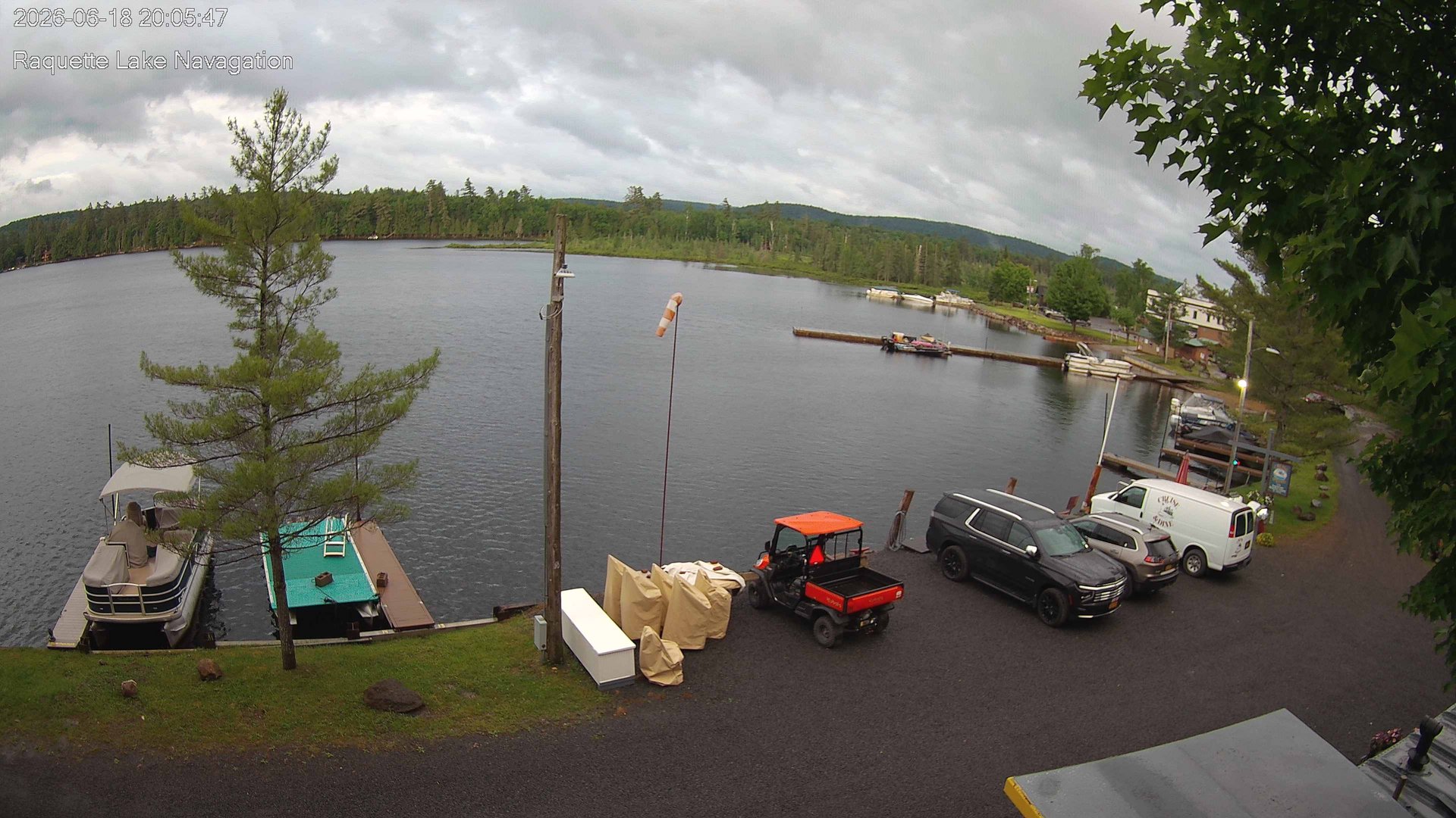 time-lapse frame, Raquette Lake Navigation  webcam