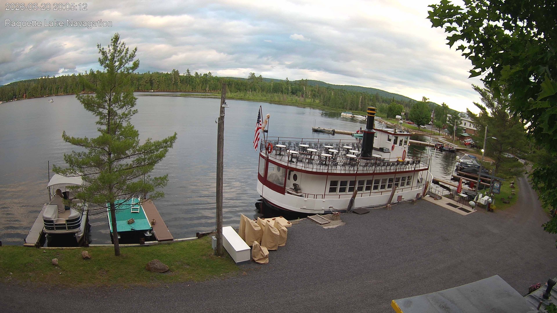 time-lapse frame, Raquette Lake Navigation  webcam