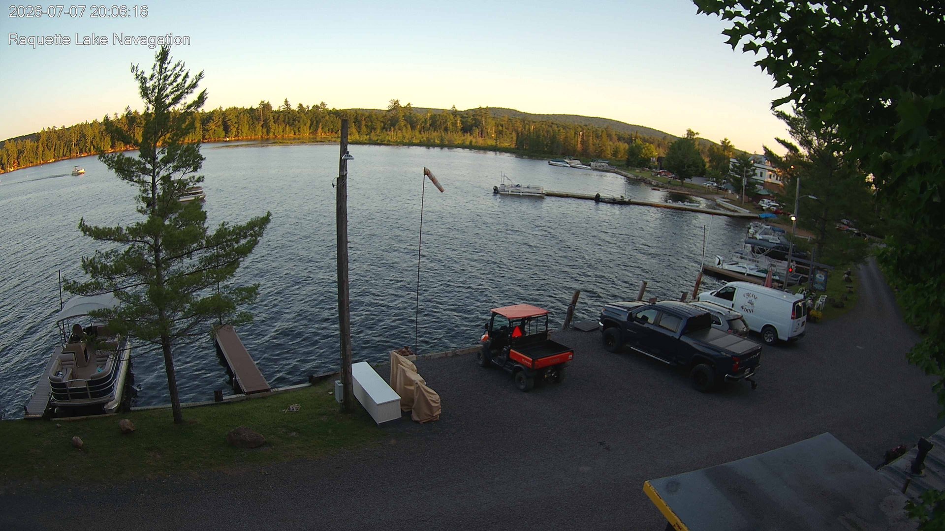 time-lapse frame, Raquette Lake Navigation  webcam