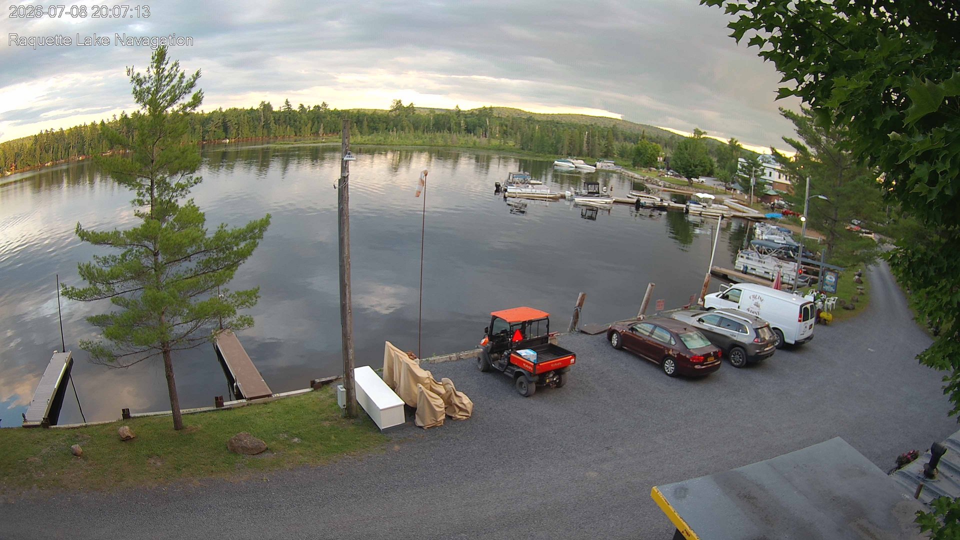 time-lapse frame, Raquette Lake Navigation  webcam