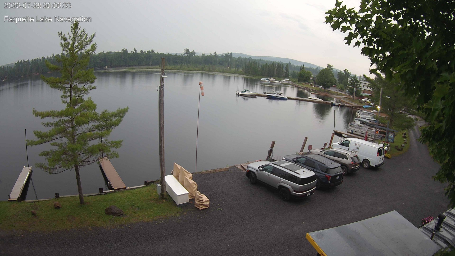 time-lapse frame, Raquette Lake Navigation  webcam