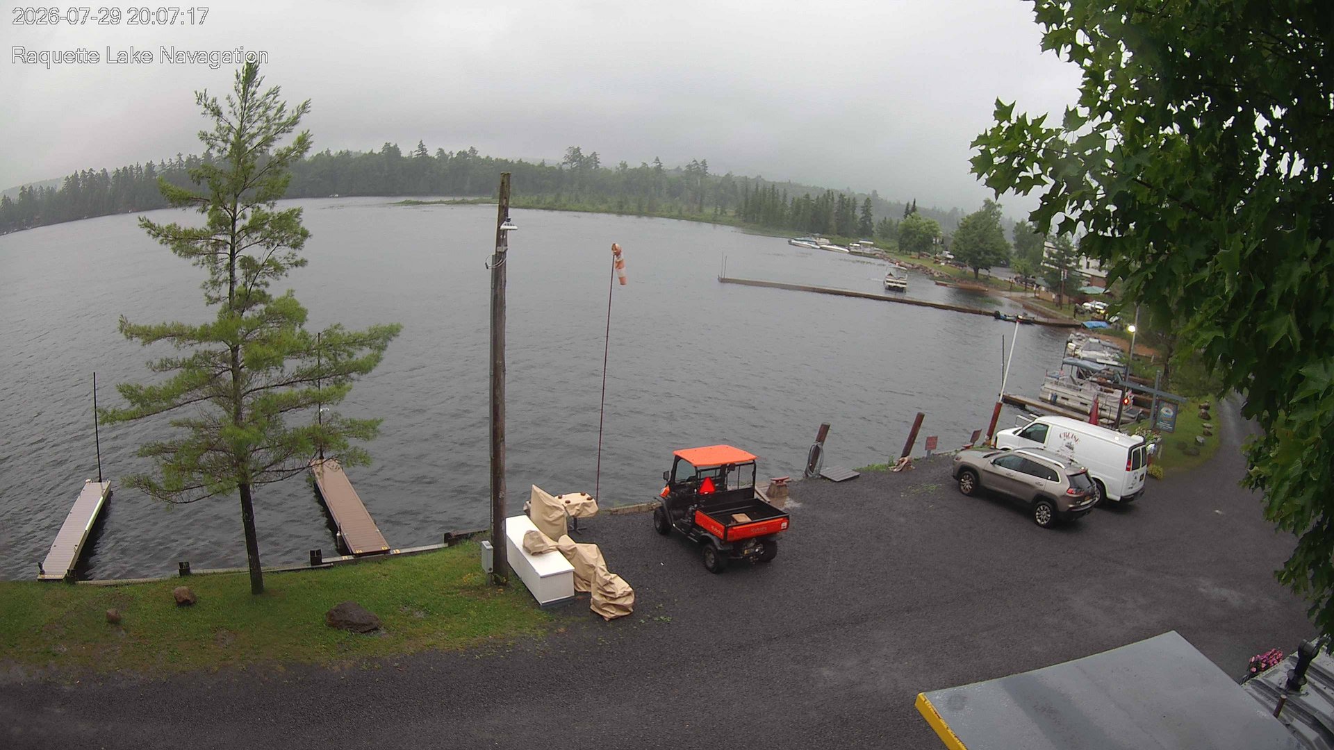 time-lapse frame, Raquette Lake Navigation  webcam