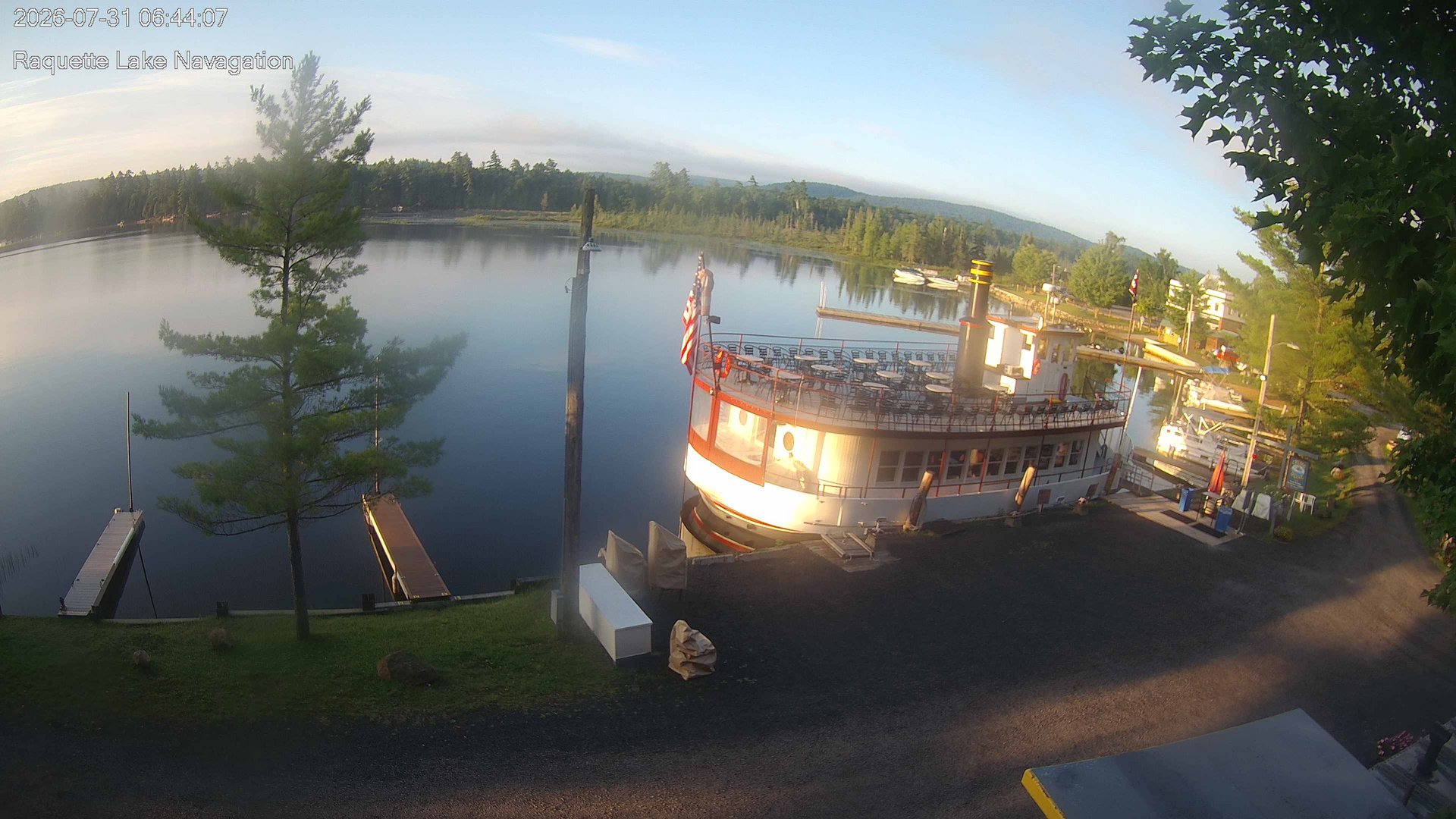 time-lapse frame, Raquette Lake Navigation  webcam