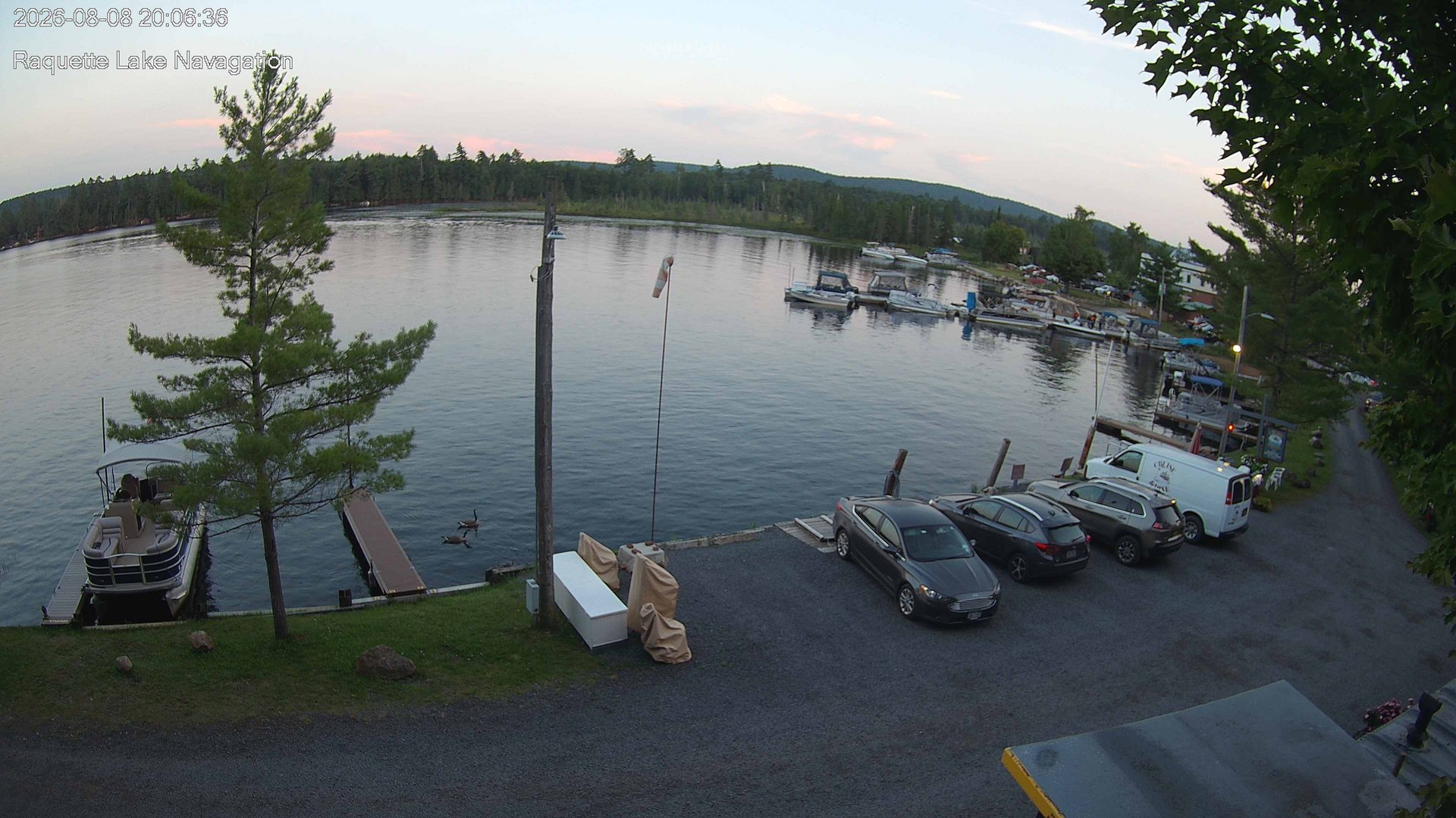 time-lapse frame, Raquette Lake Navigation  webcam