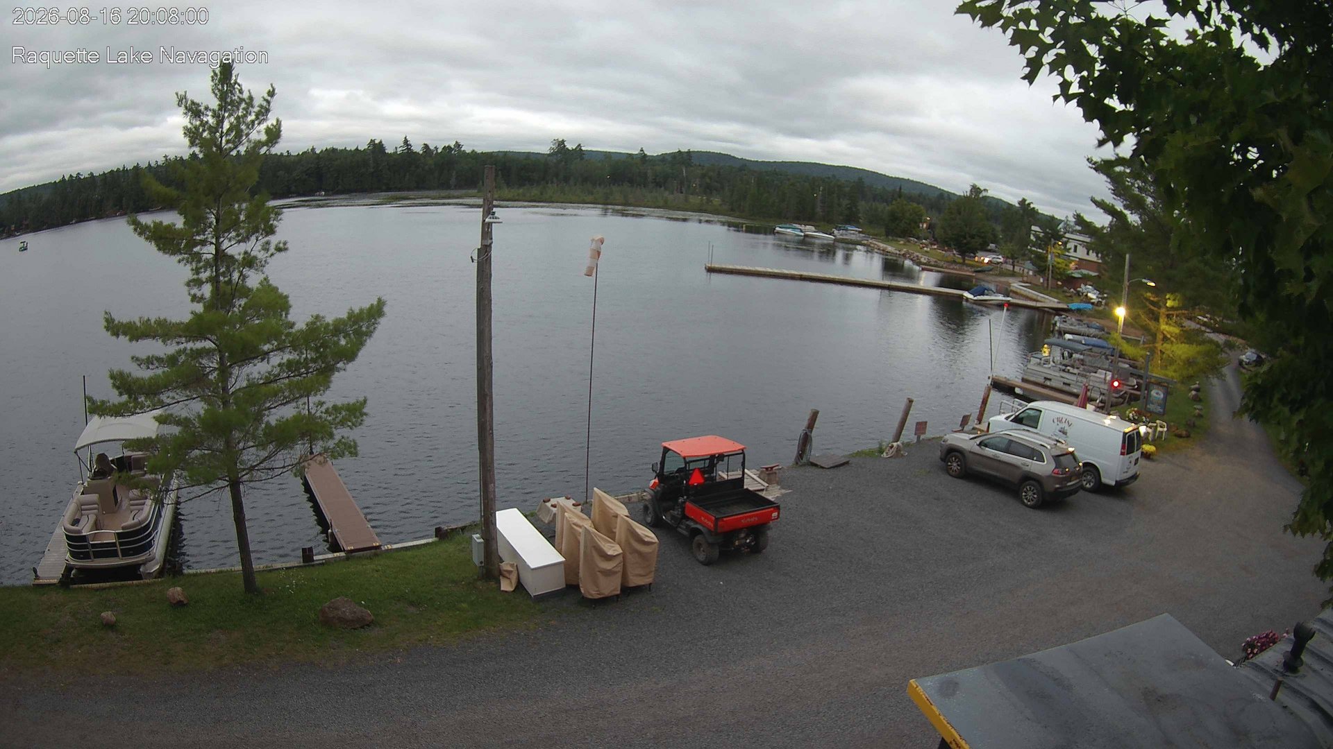 time-lapse frame, Raquette Lake Navigation  webcam