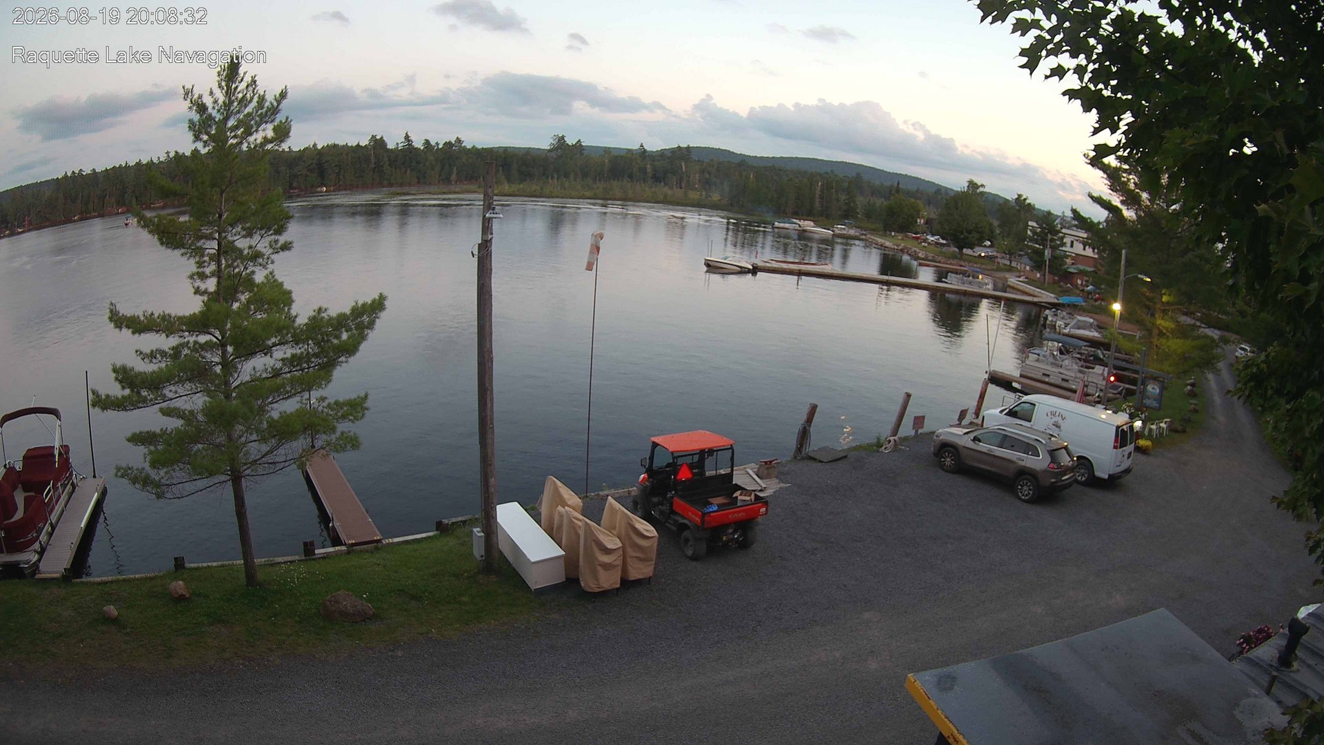 time-lapse frame, Raquette Lake Navigation  webcam