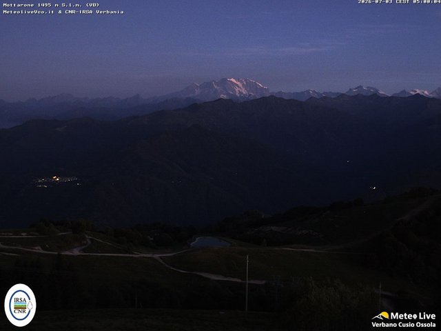 time-lapse frame, Mottarone webcam