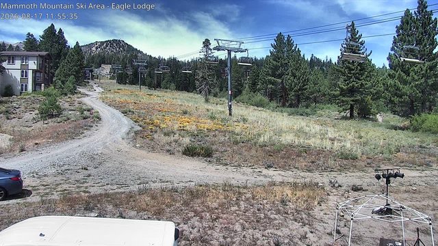 view from Mammoth Eagle Lodge on 2026-08-17