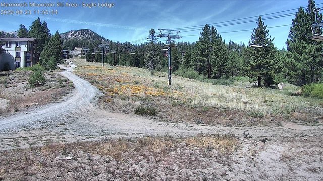 view from Mammoth Eagle Lodge on 2026-08-23