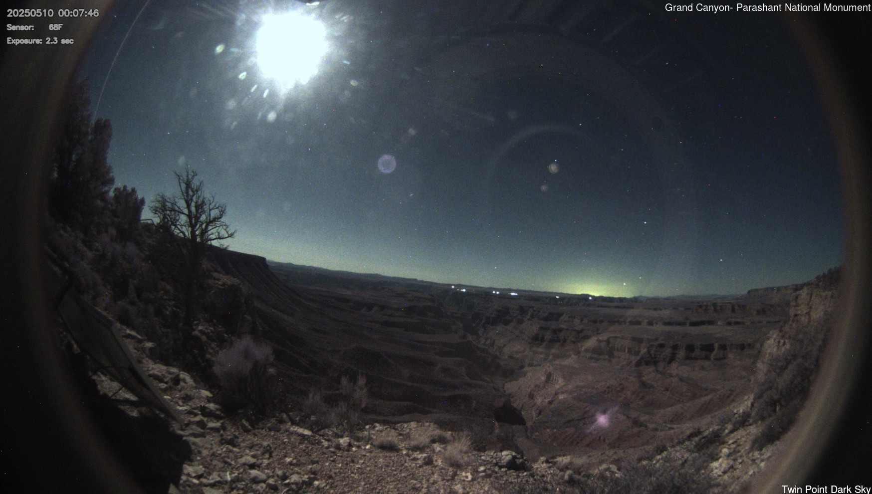 time-lapse frame, Twin Point - Dark Sky webcam