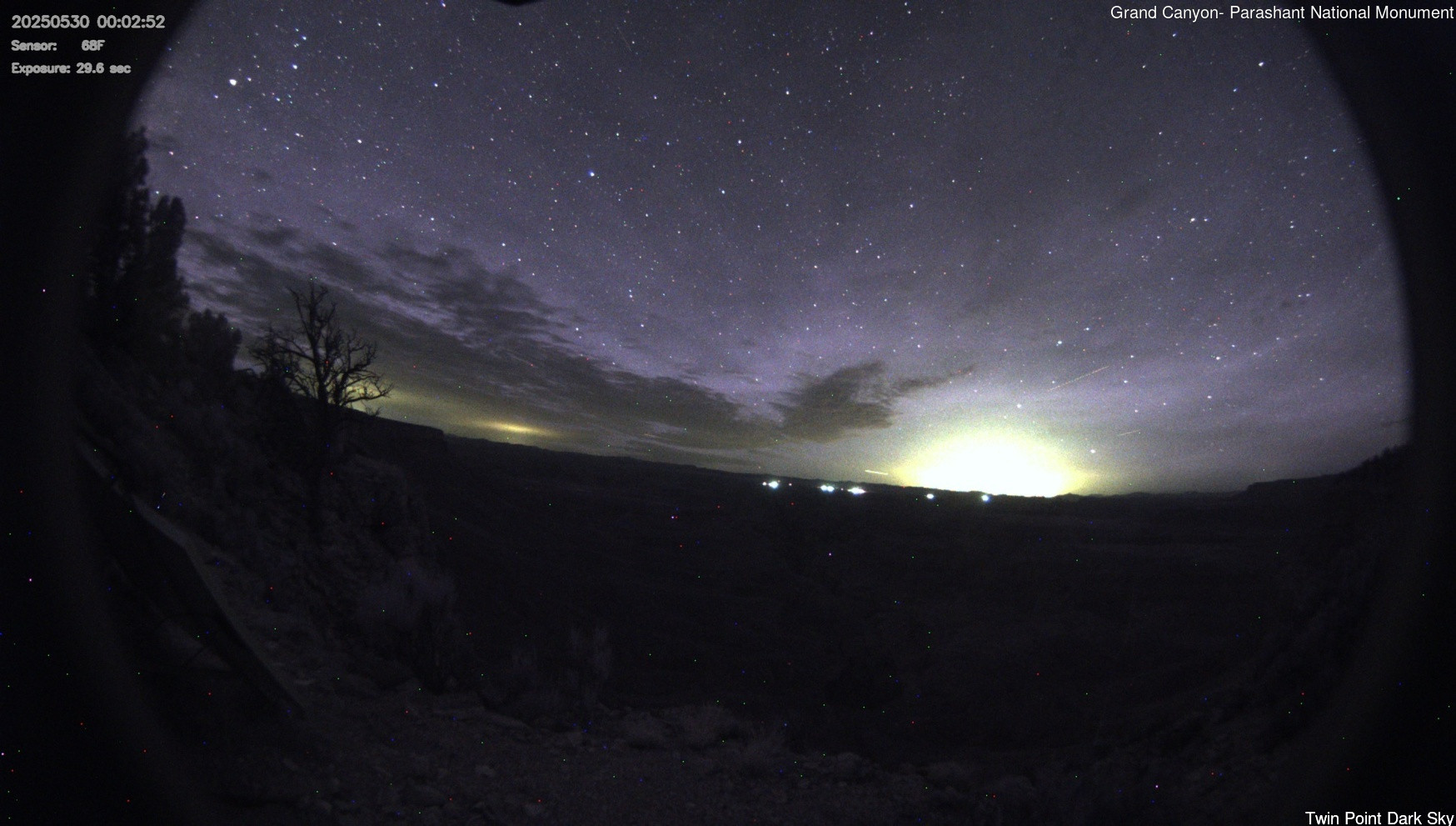 time-lapse frame, Twin Point - Dark Sky webcam