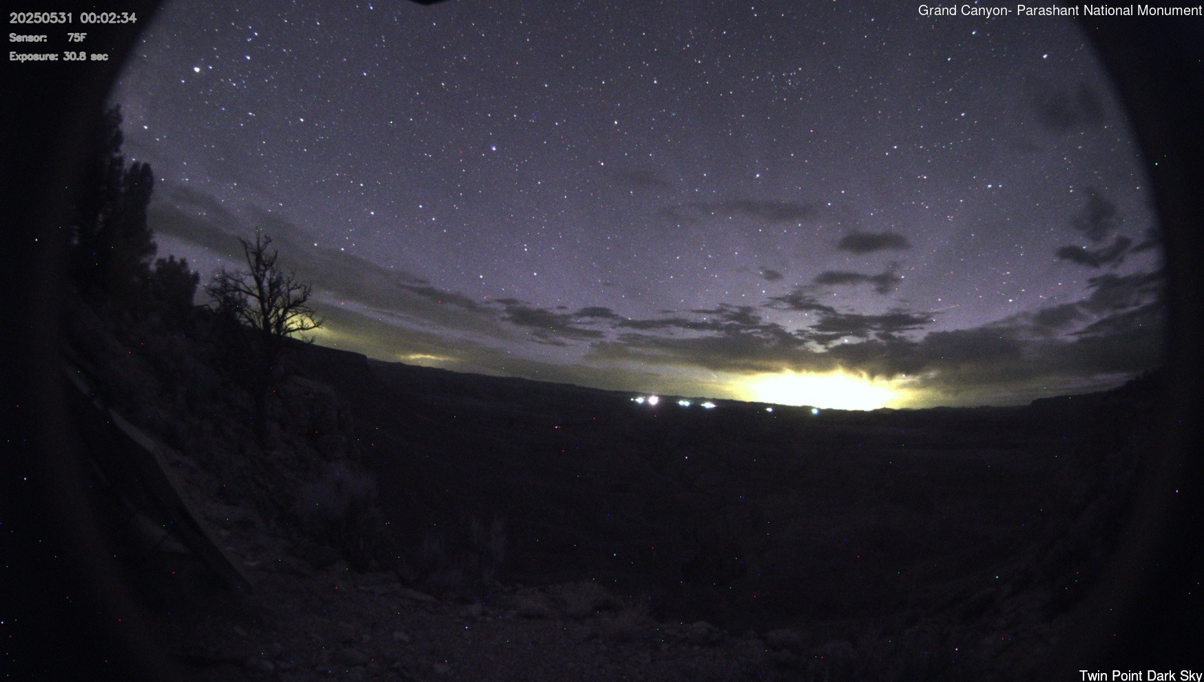 time-lapse frame, Twin Point - Dark Sky webcam