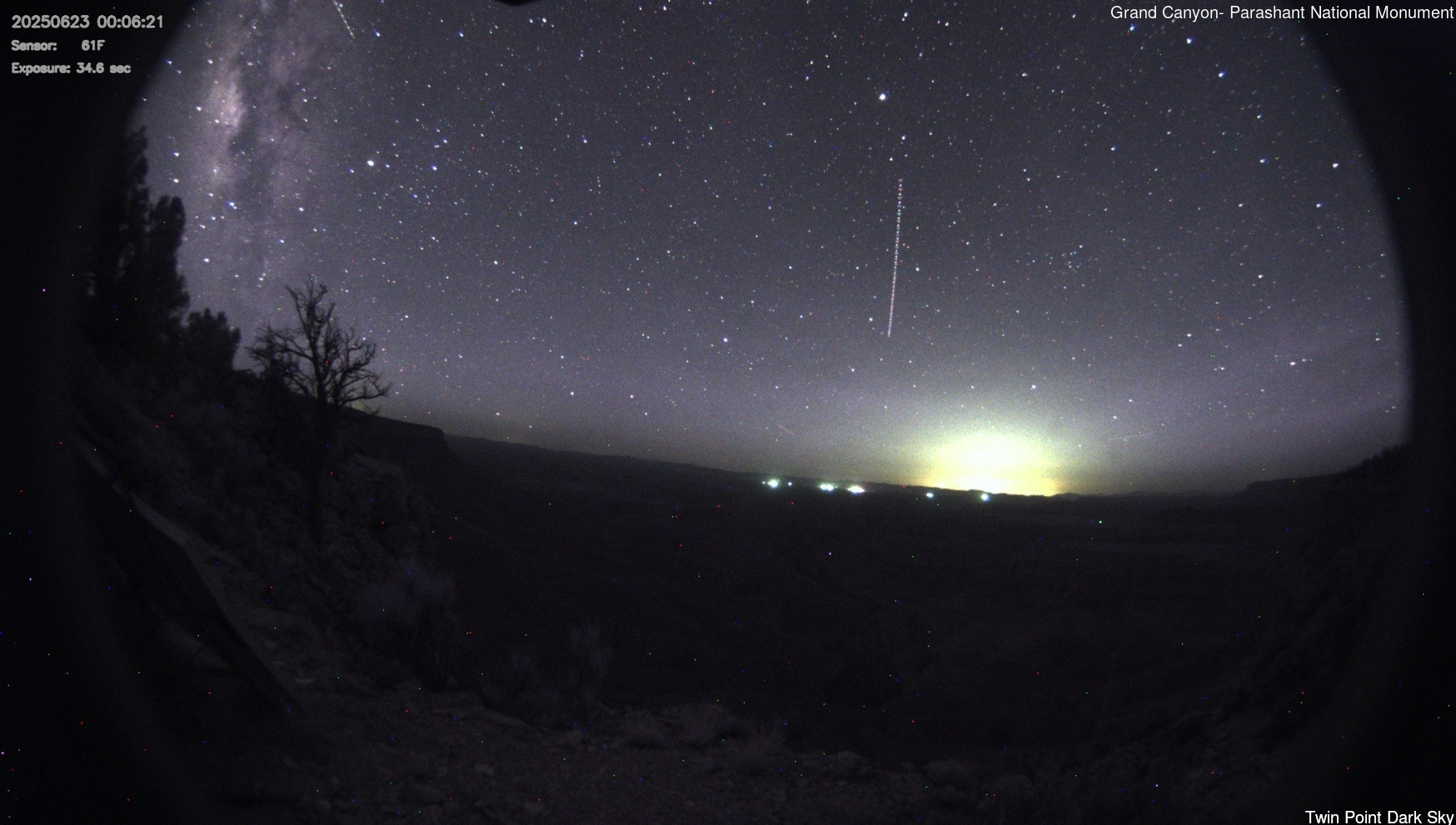 time-lapse frame, Twin Point - Dark Sky webcam