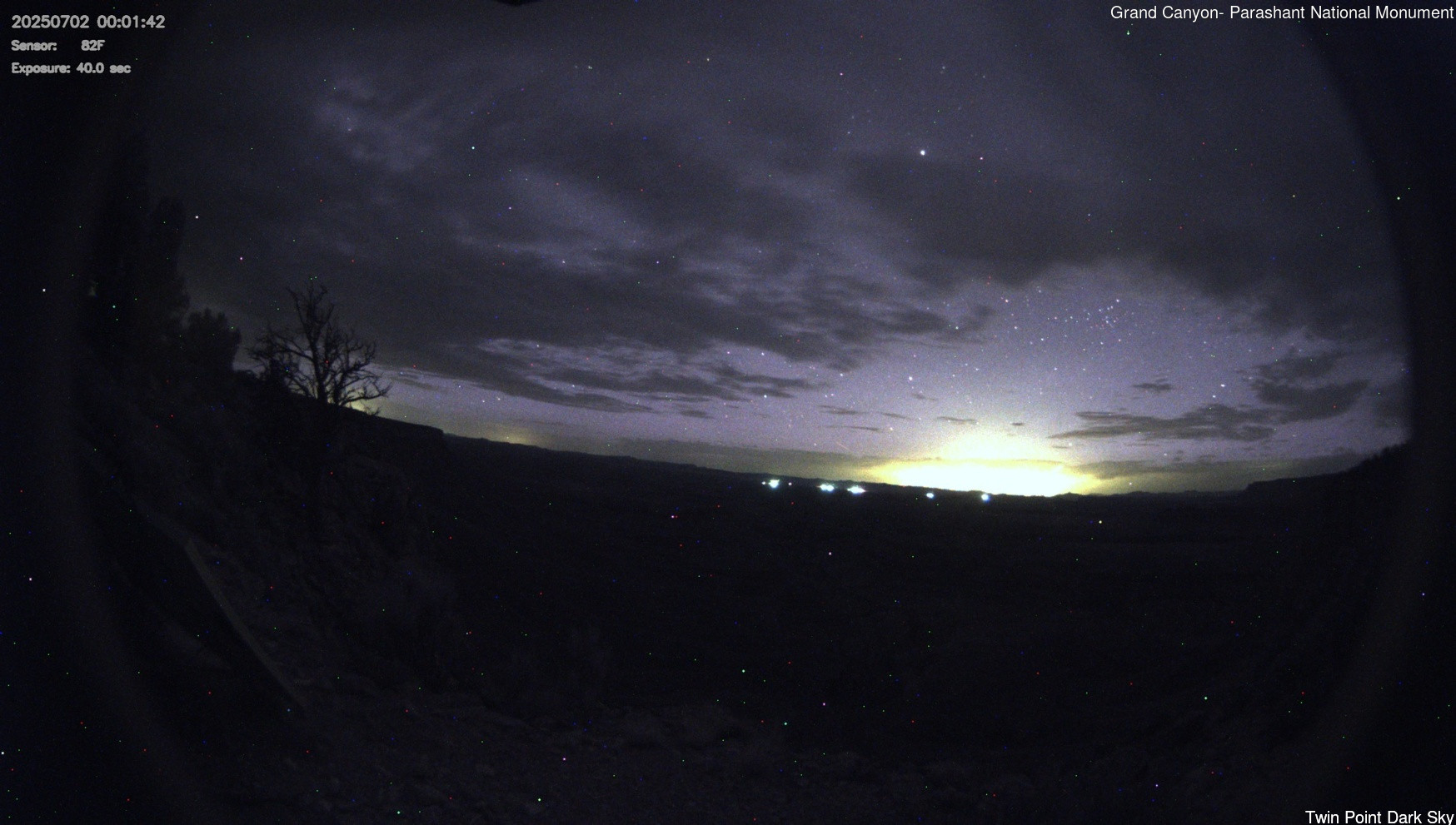 time-lapse frame, Twin Point - Dark Sky webcam