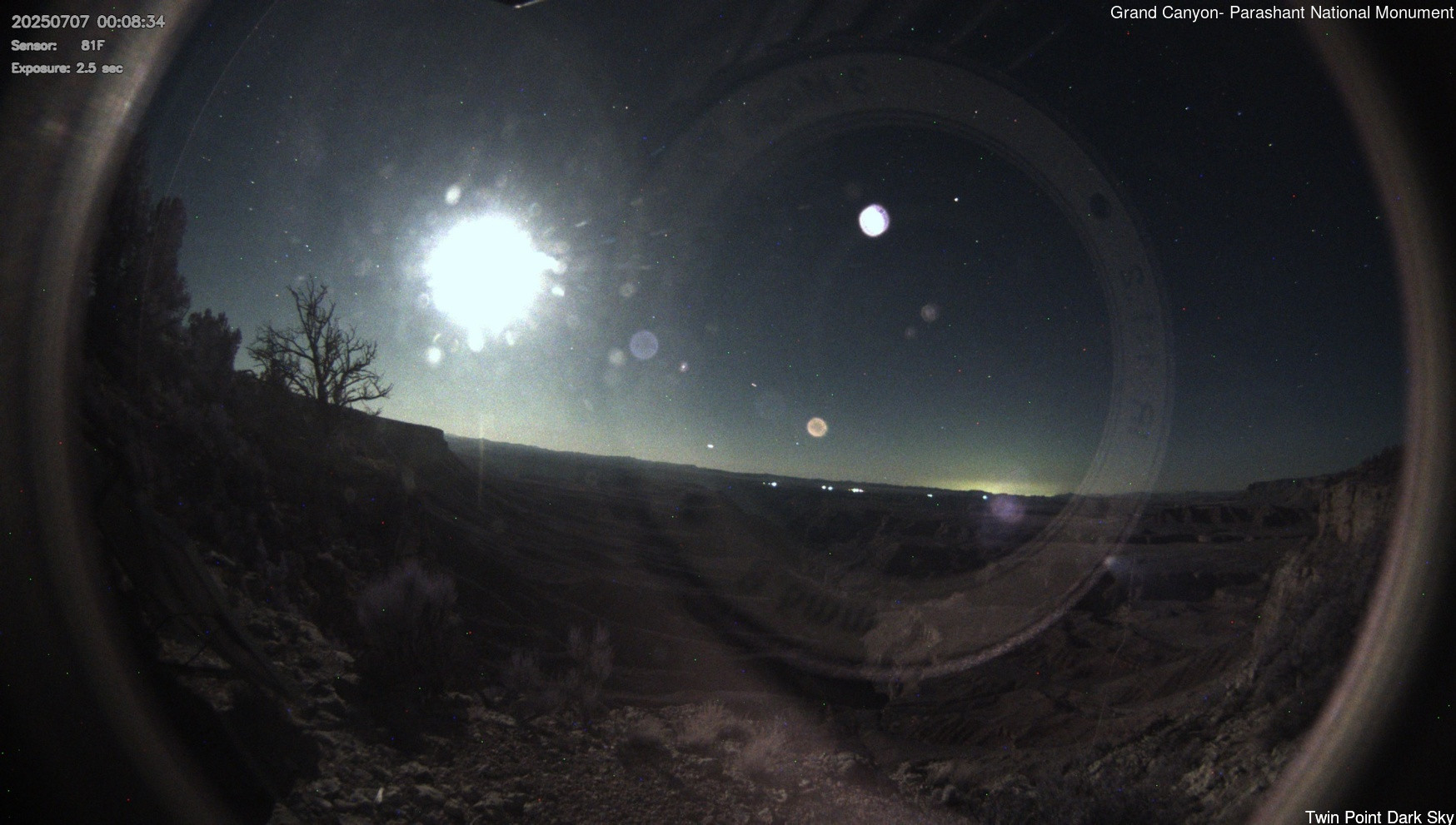 time-lapse frame, Twin Point - Dark Sky webcam