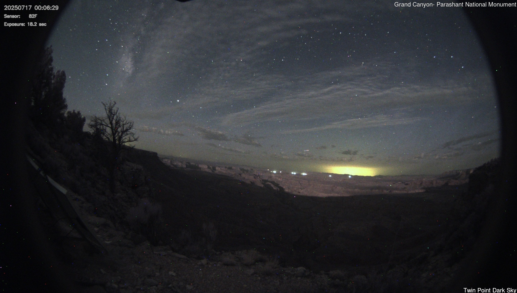 time-lapse frame, Twin Point - Dark Sky webcam
