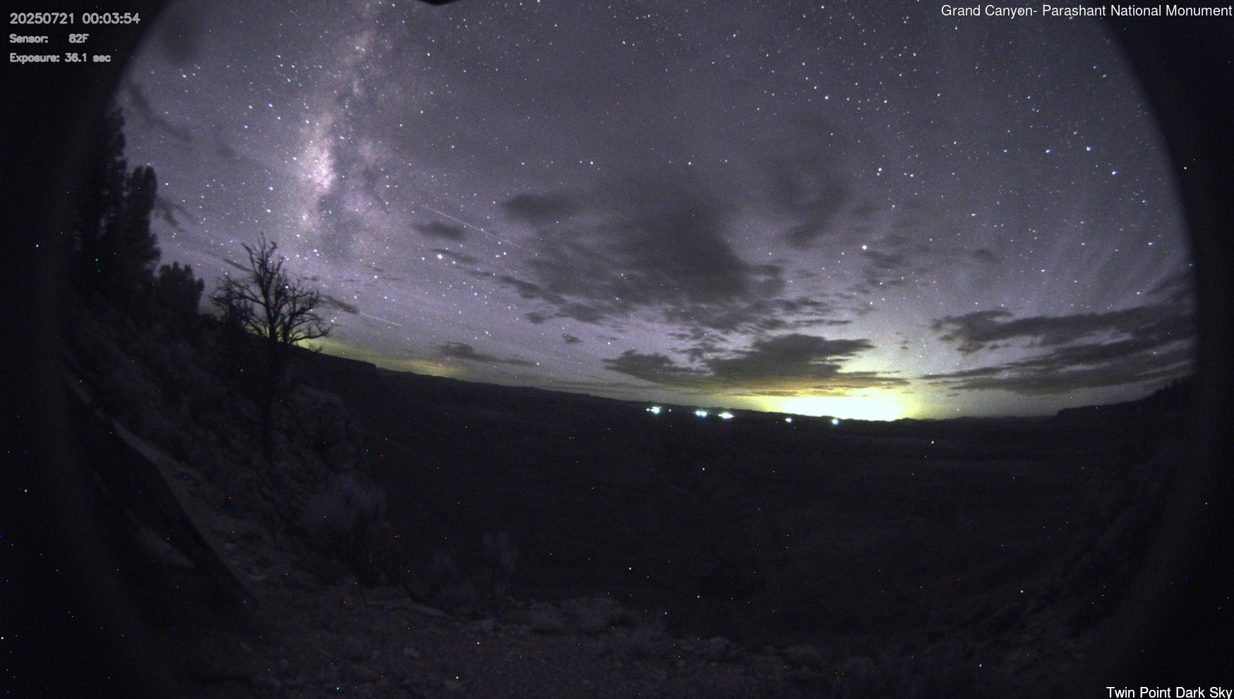 time-lapse frame, Twin Point - Dark Sky webcam