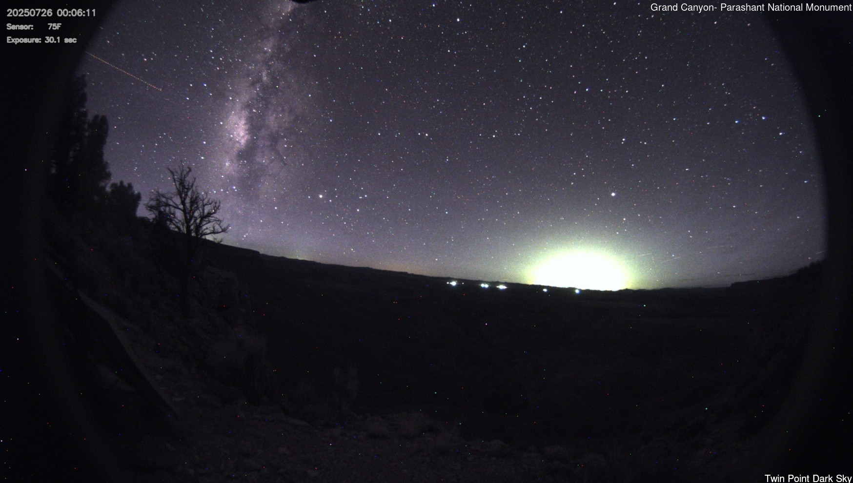 time-lapse frame, Twin Point - Dark Sky webcam