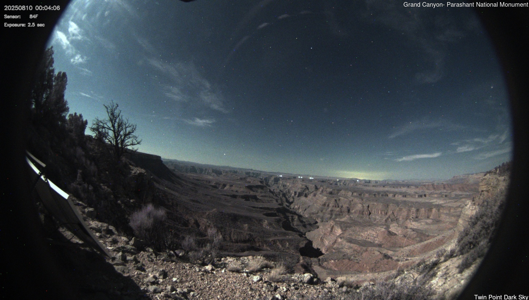time-lapse frame, Twin Point - Dark Sky webcam