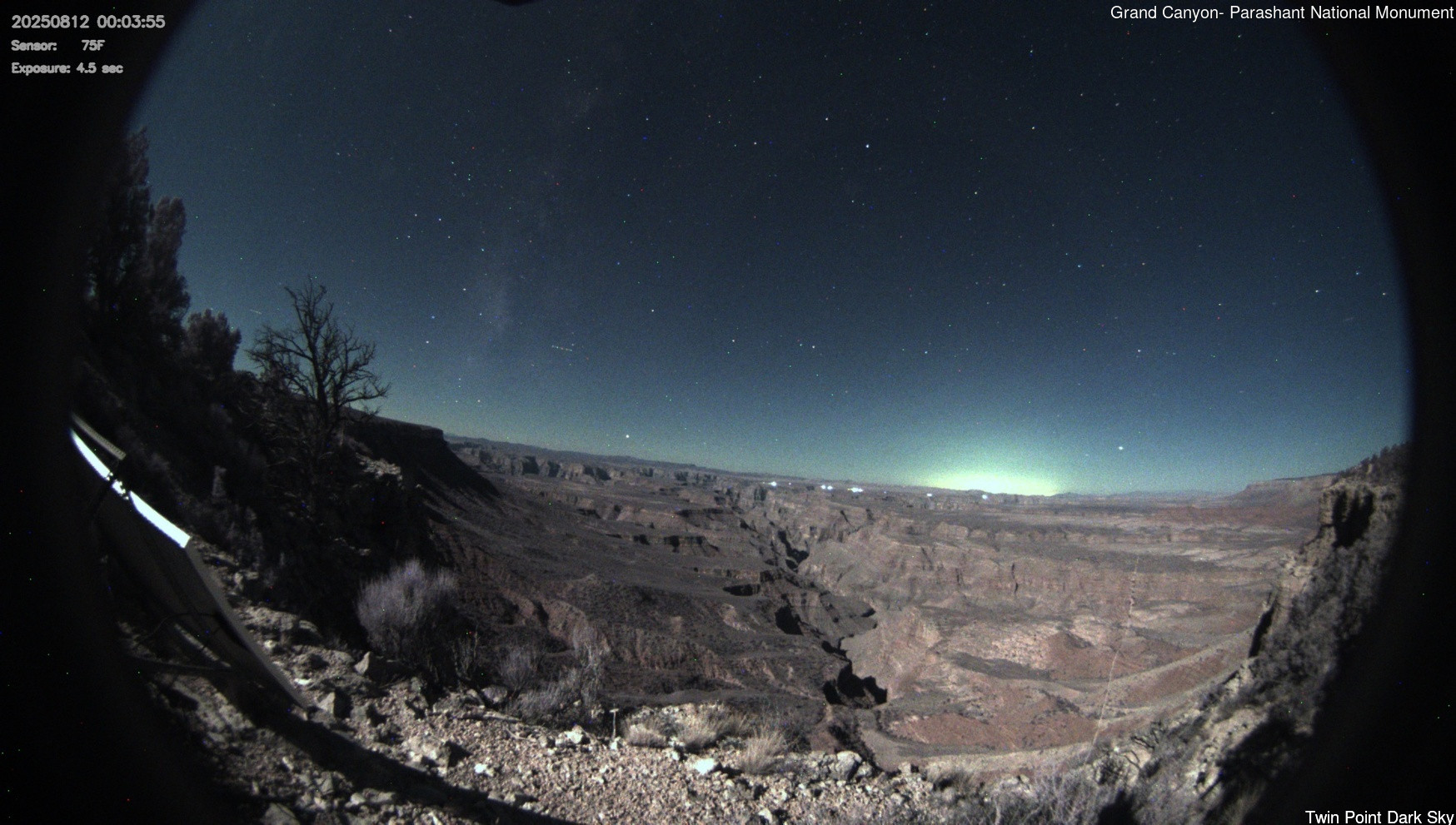 time-lapse frame, Twin Point - Dark Sky webcam