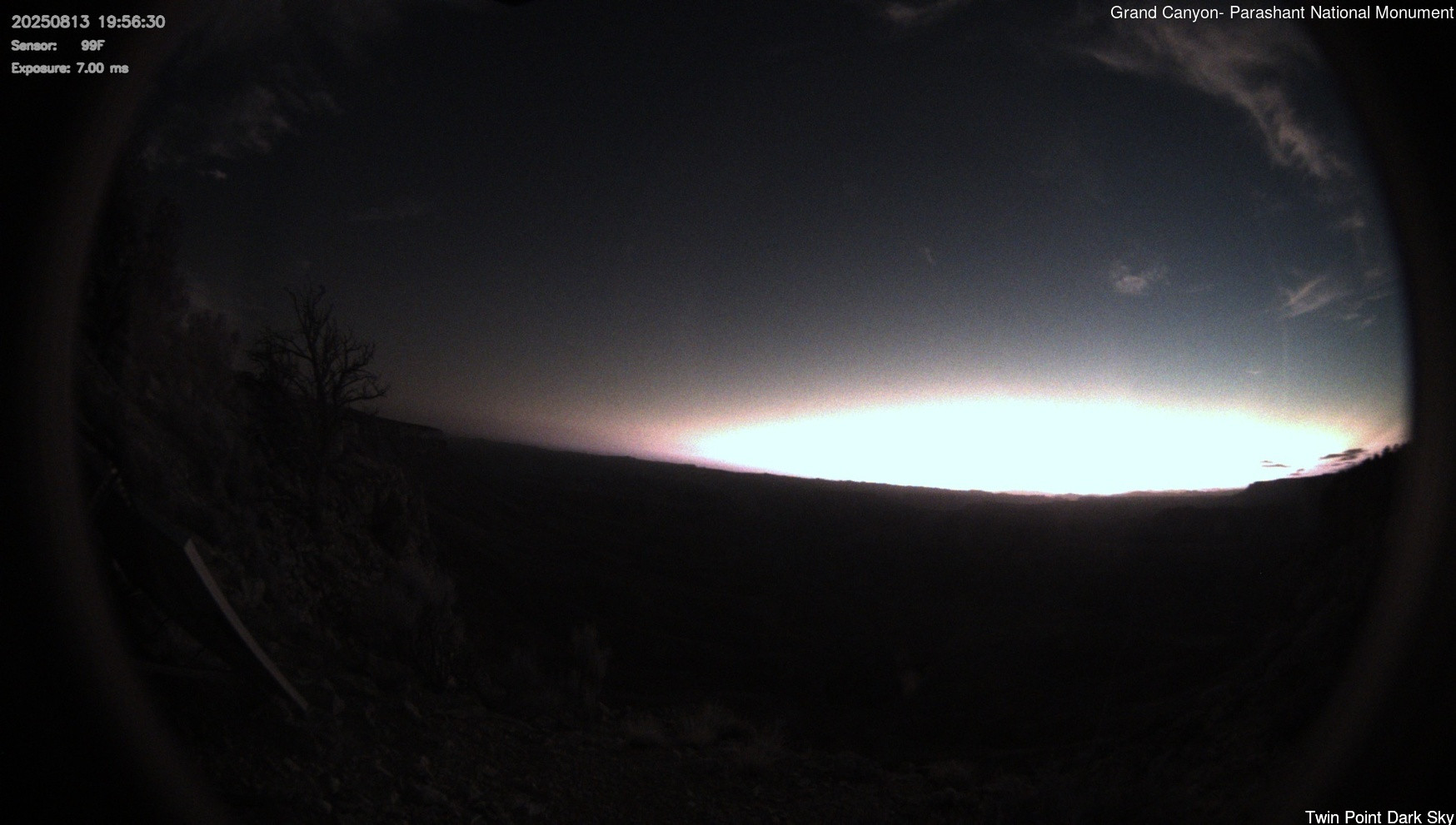 time-lapse frame, Twin Point - Dark Sky webcam