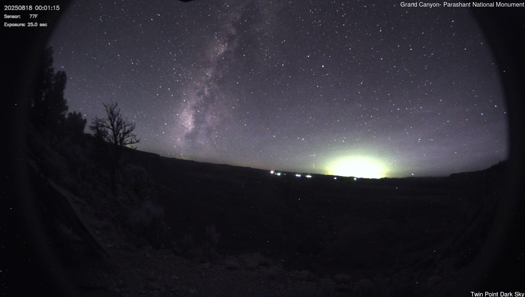 time-lapse frame, Twin Point - Dark Sky webcam