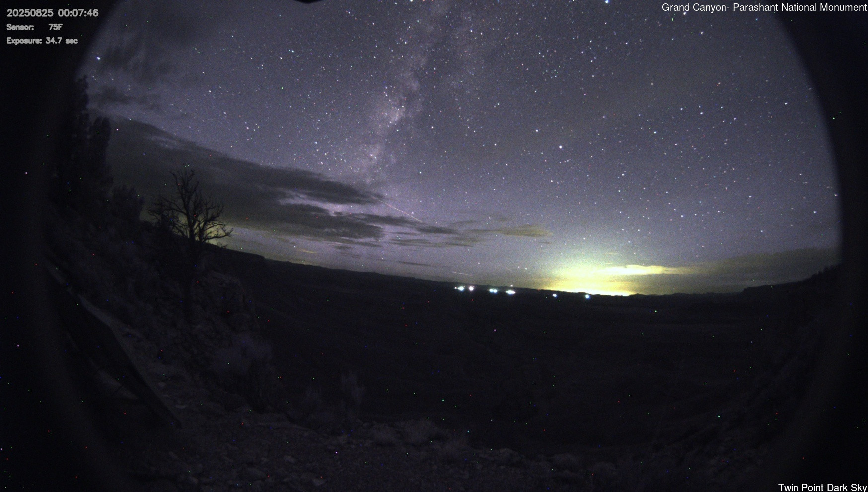 time-lapse frame, Twin Point - Dark Sky webcam