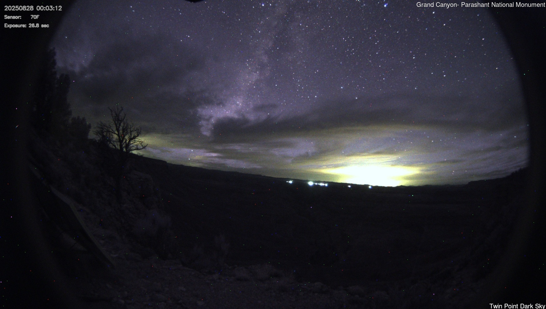 time-lapse frame, Twin Point - Dark Sky webcam