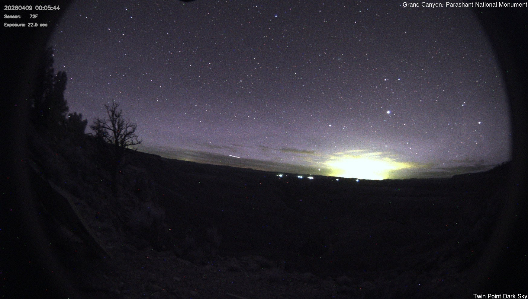 time-lapse frame, Twin Point - Dark Sky webcam