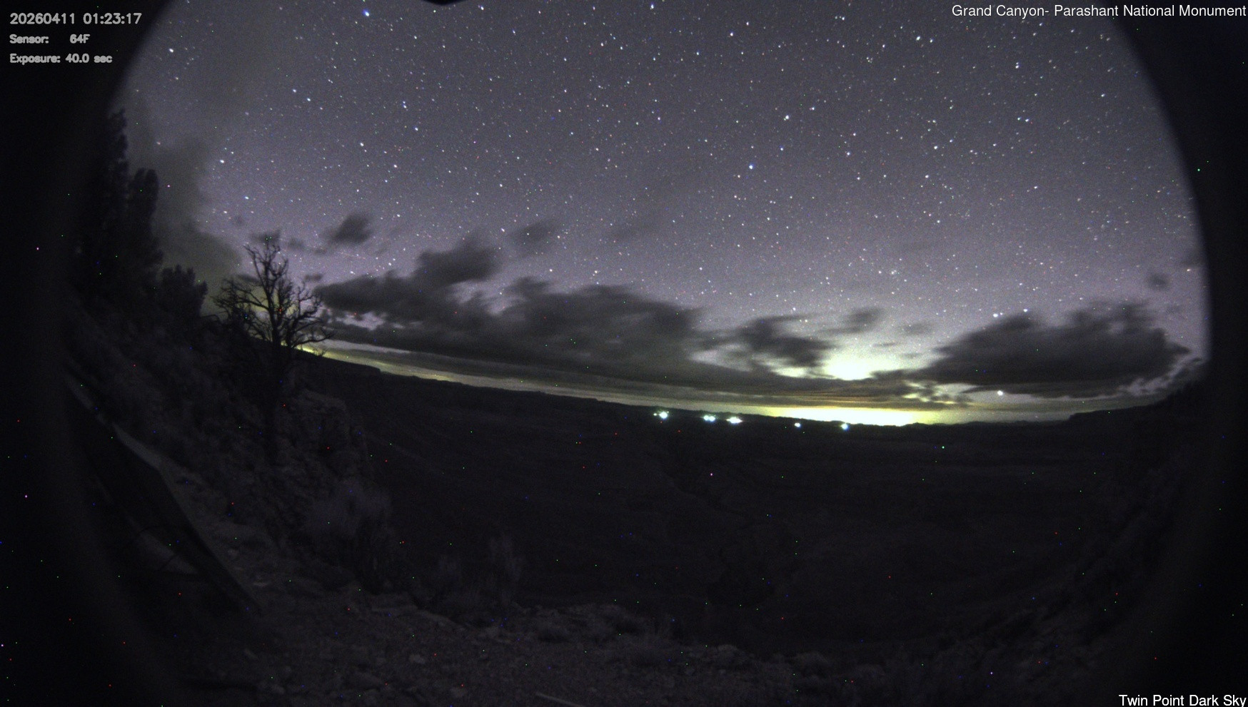 time-lapse frame, Twin Point - Dark Sky webcam