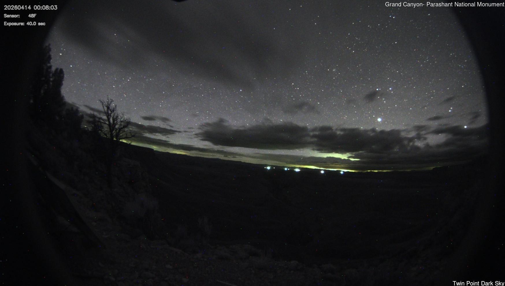 time-lapse frame, Twin Point - Dark Sky webcam