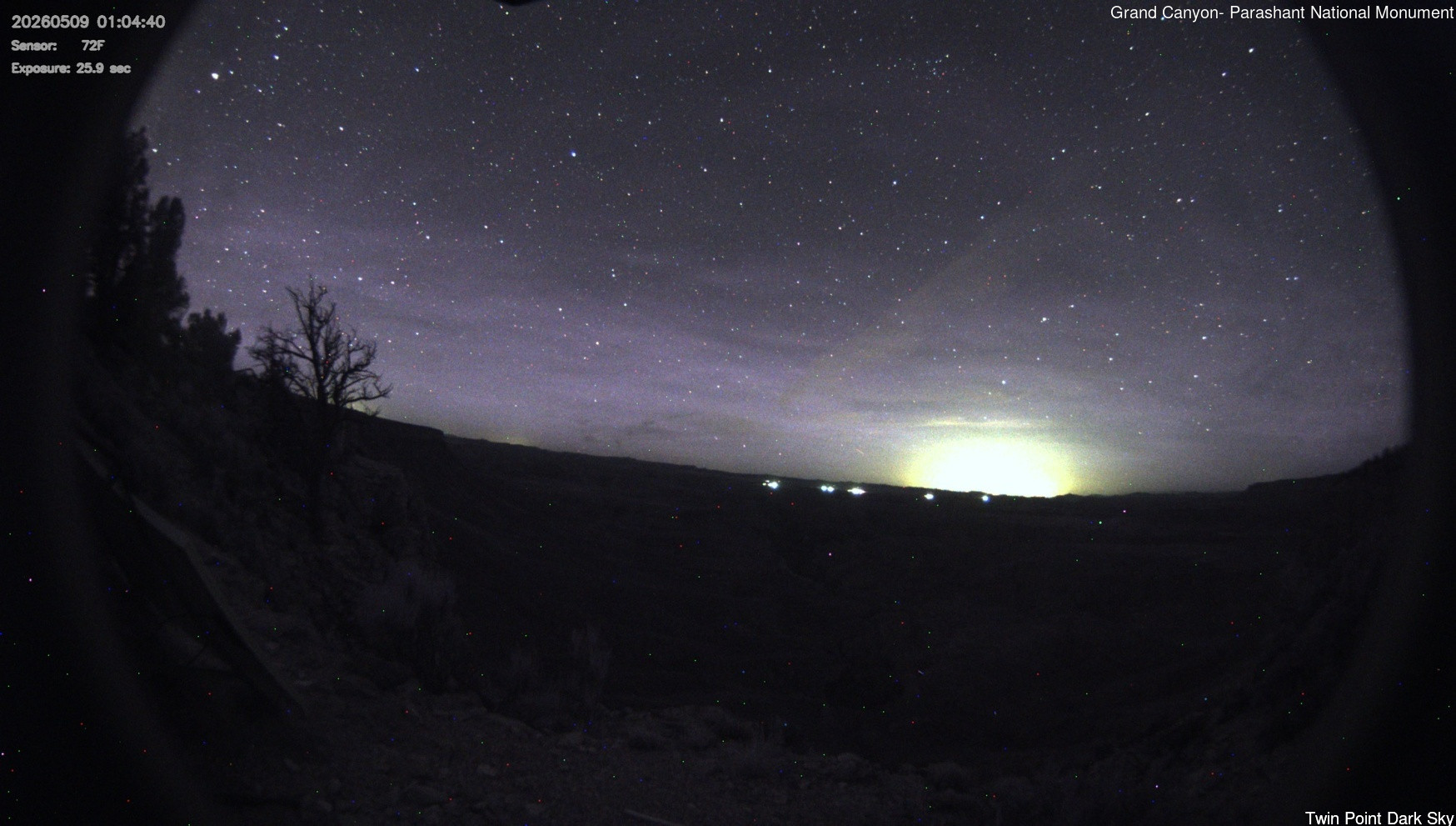time-lapse frame, Twin Point - Dark Sky webcam
