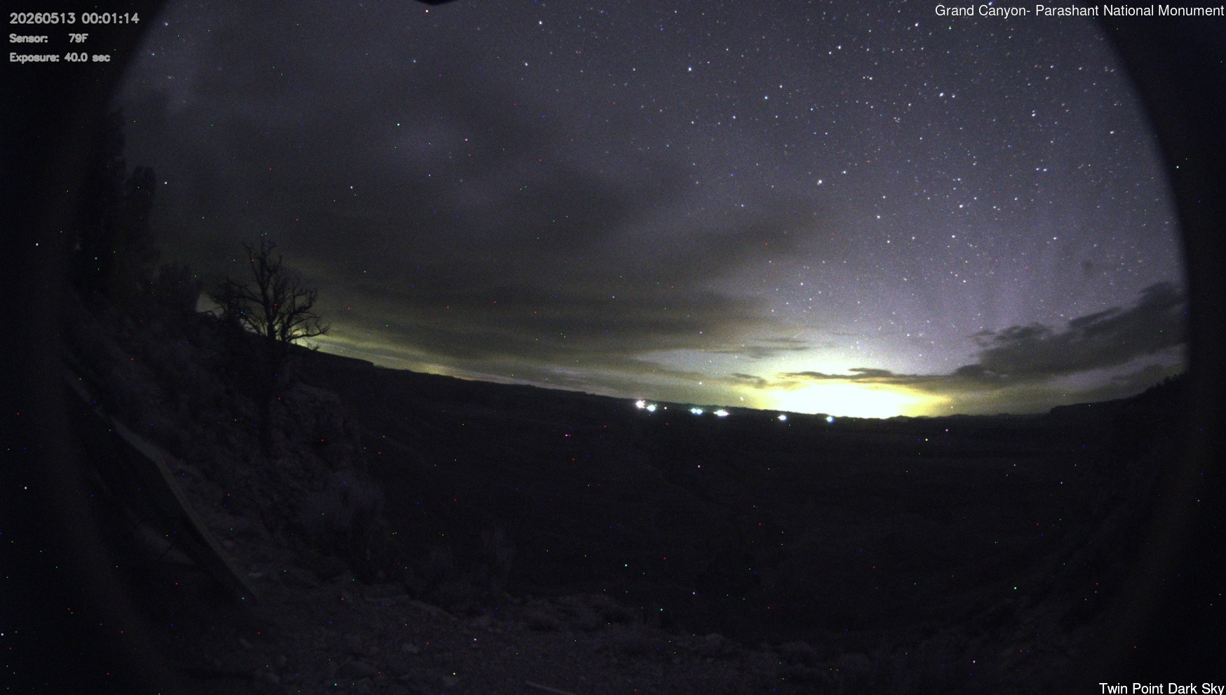 time-lapse frame, Twin Point - Dark Sky webcam