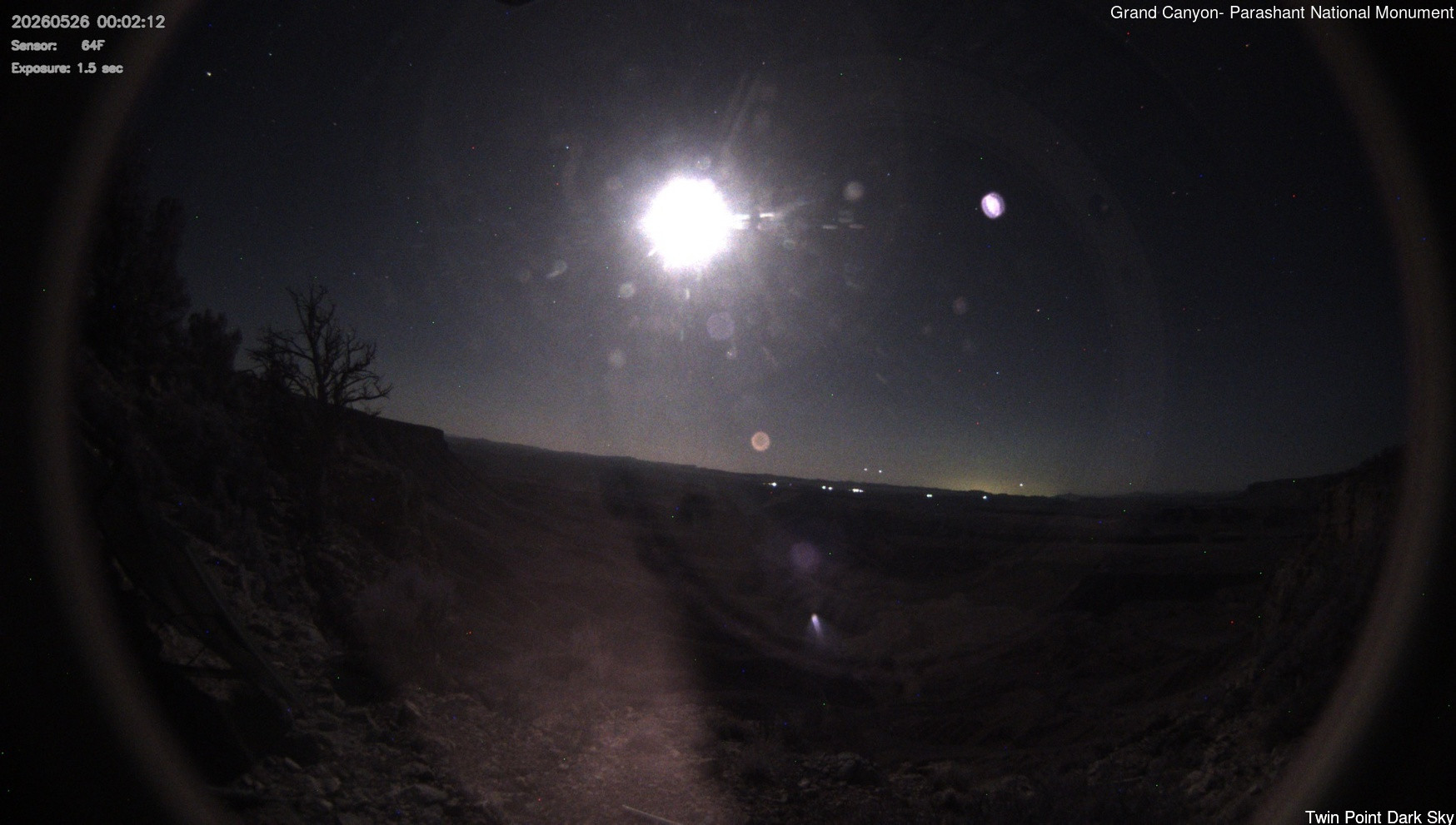 time-lapse frame, Twin Point - Dark Sky webcam