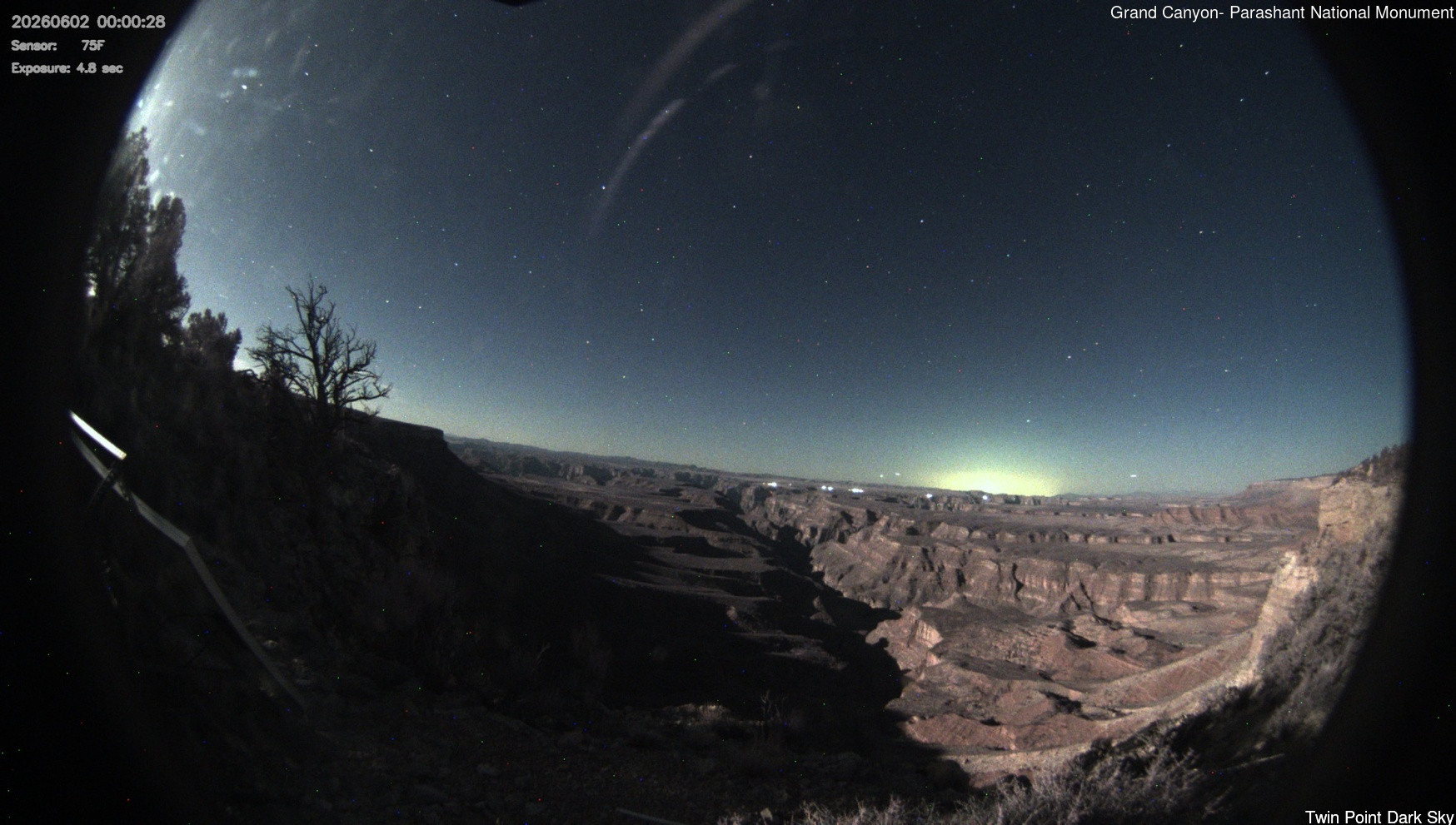 time-lapse frame, Twin Point - Dark Sky webcam