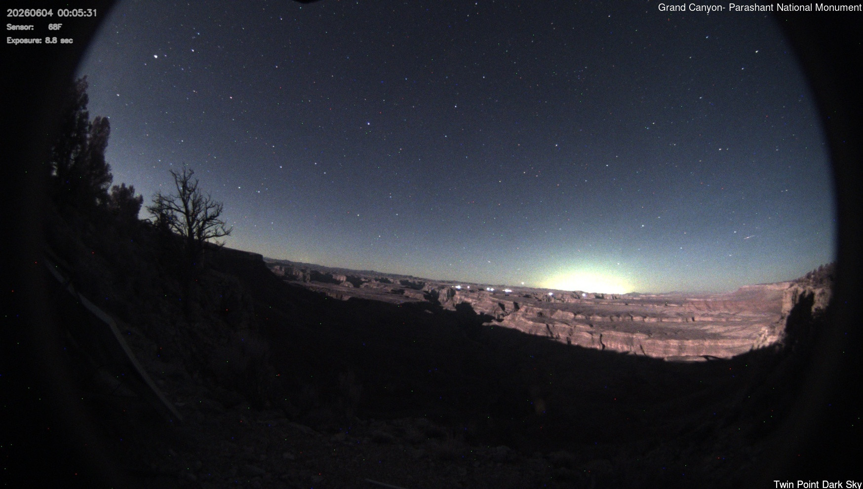 time-lapse frame, Twin Point - Dark Sky webcam