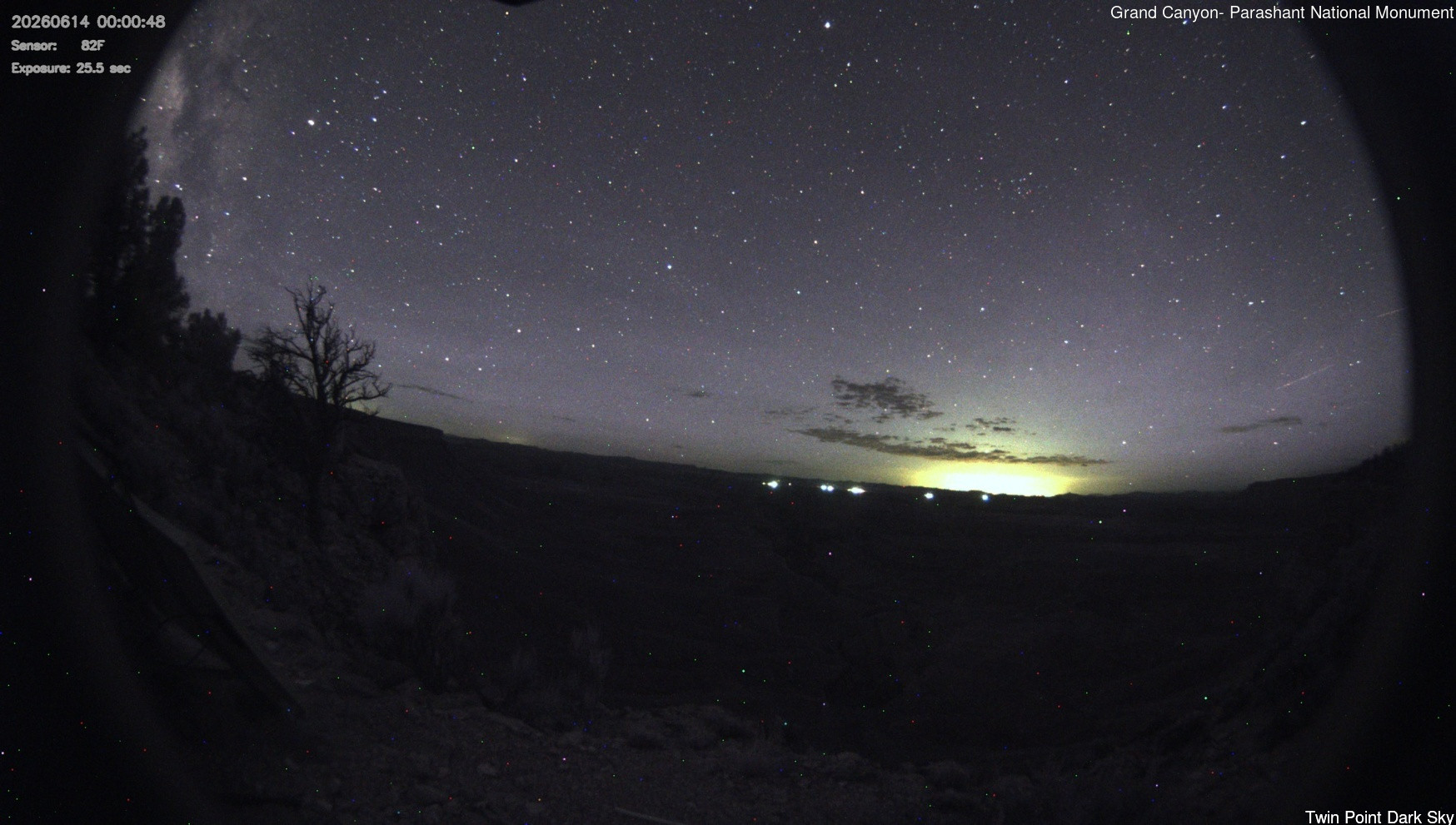 time-lapse frame, Twin Point - Dark Sky webcam