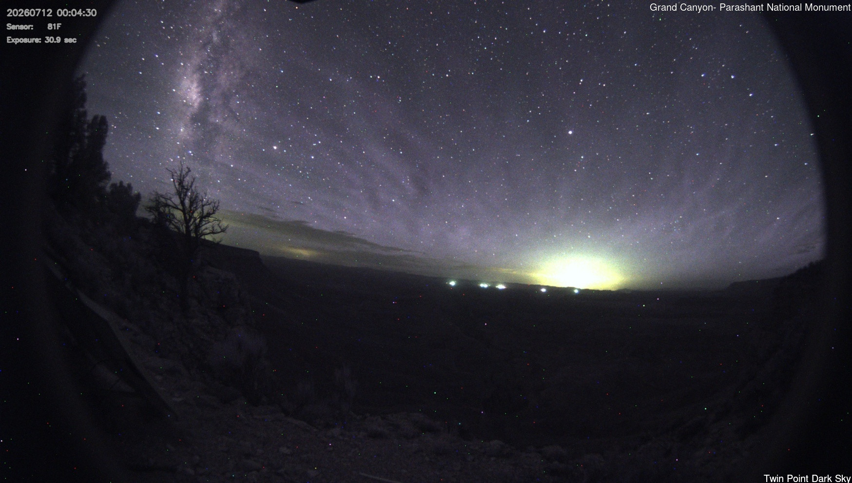 time-lapse frame, Twin Point - Dark Sky webcam