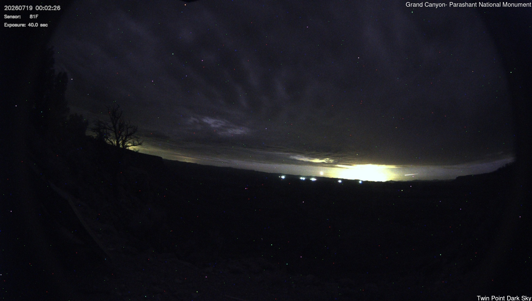 time-lapse frame, Twin Point - Dark Sky webcam
