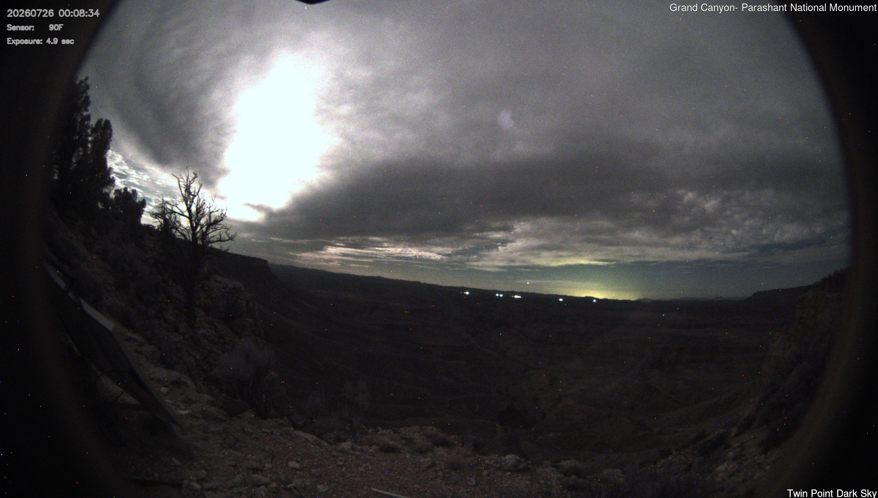 time-lapse frame, Twin Point - Dark Sky webcam