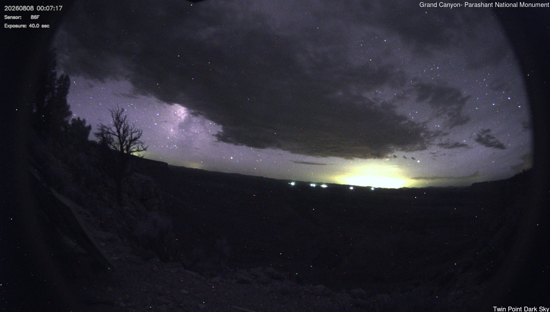 time-lapse frame, Twin Point - Dark Sky webcam