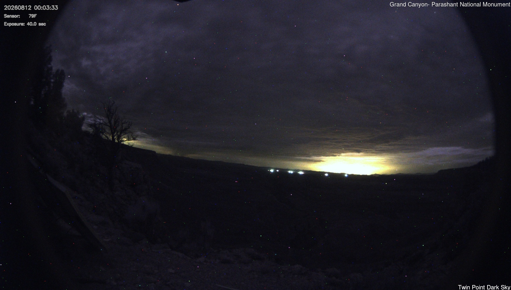 time-lapse frame, Twin Point - Dark Sky webcam