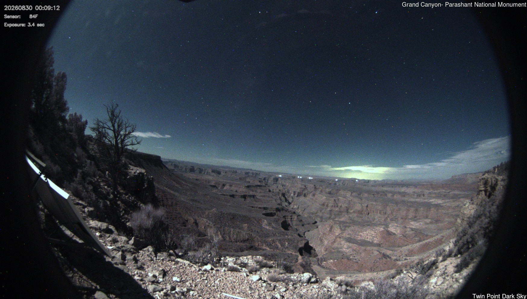 time-lapse frame, Twin Point - Dark Sky webcam