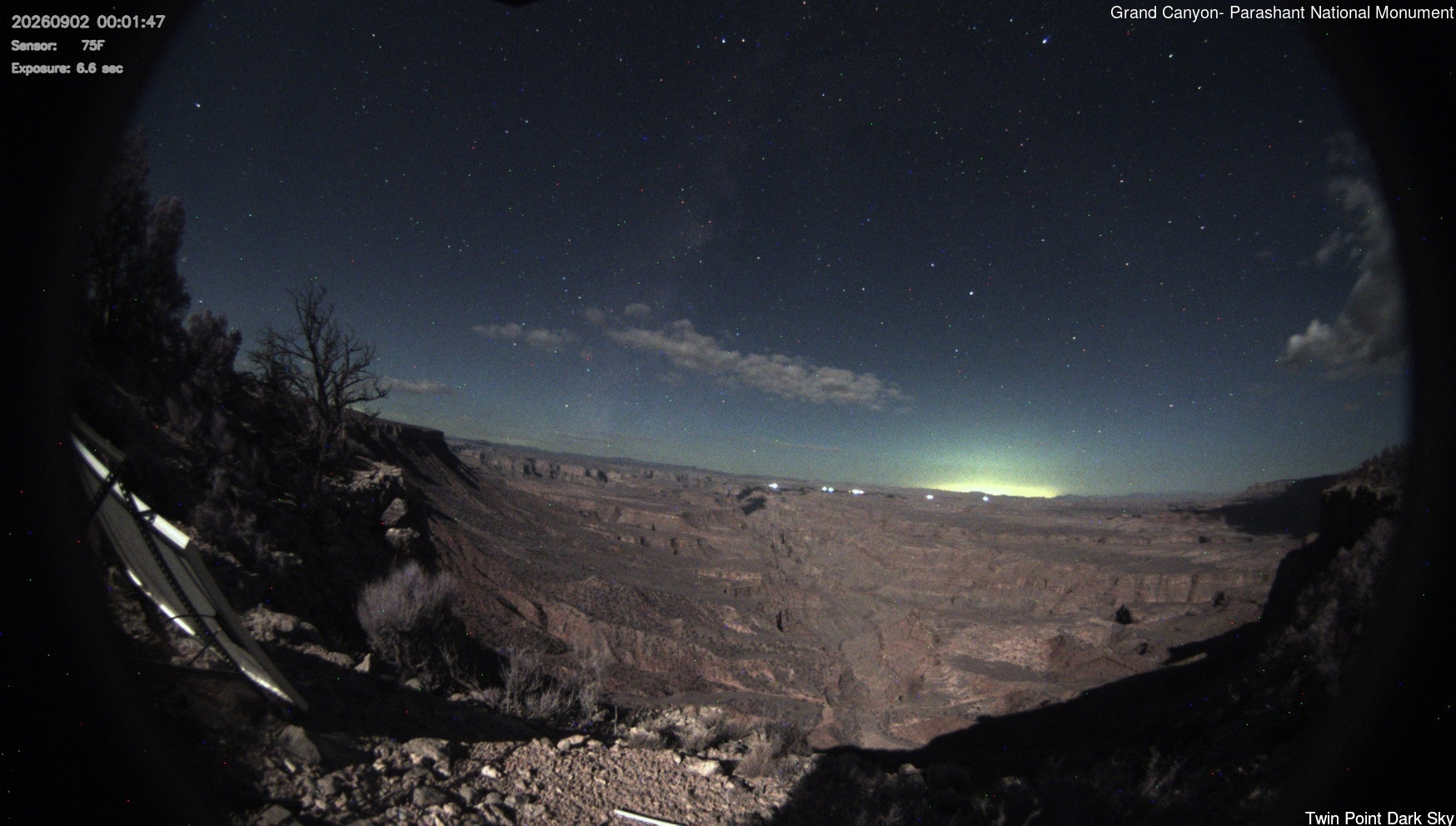 time-lapse frame, Twin Point - Dark Sky webcam